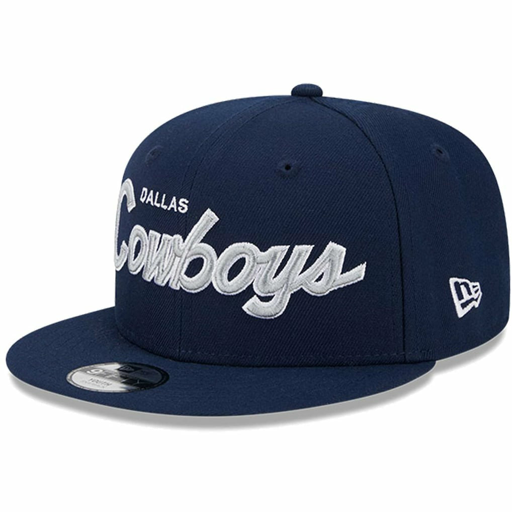 Dallas Cowboys New Era Youth Main Script 9FIFTY Snapback Hat Navy | NFL