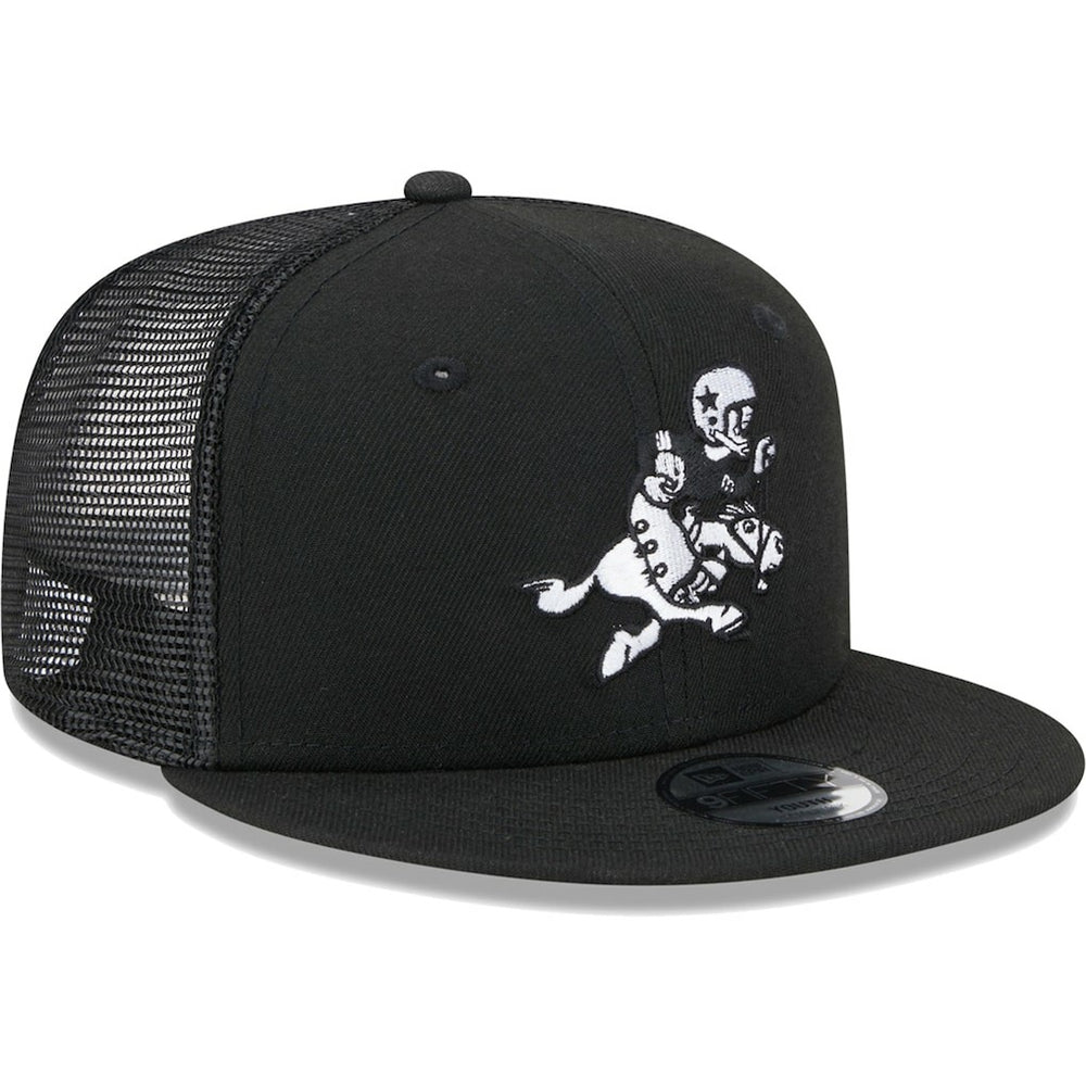 Dallas Cowboys New Era Youth Retro Joe Main B-Dub 9FIFTY Trucker Adjustable Hat Black | NFL