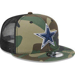 Dallas Cowboys New Era Main Trucker 9FIFTY Snapback Hat Camo | NFL