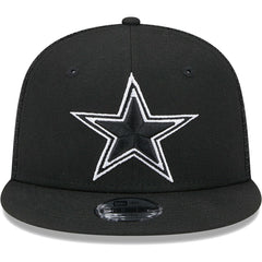 Dallas Cowboys New Era Youth Main B-Dub 9FIFTY Trucker Adjustable Hat Black | NFL