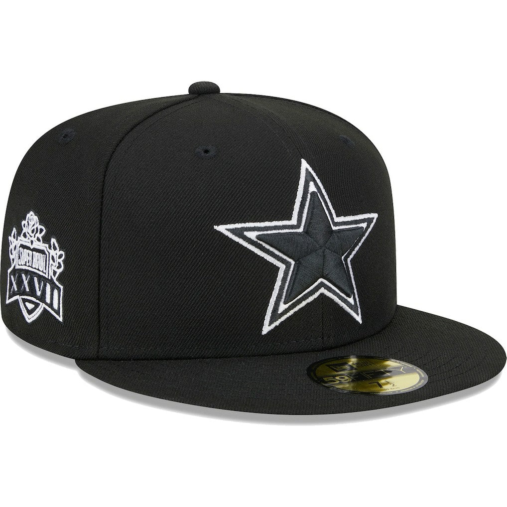 Dallas Cowboys New Era Main Patch 59FIFTY Fitted Hat Black | NFL
