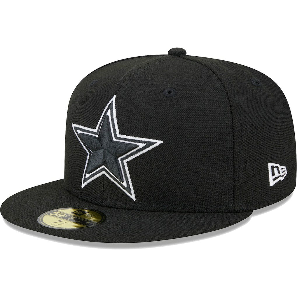 Dallas Cowboys New Era Main Patch 59FIFTY Fitted Hat Black | NFL