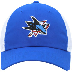 San Jose Sharks adidas Color Pop Trucker Adjustable Hat - Blue - NHL