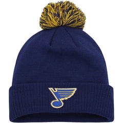 St. Louis Blues adidas COLD.RDY Cuffed Knit Hat with Pom - Blue - NHL