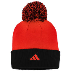 Chicago Blackhawks adidas Women's Laurel Cuffed Knit Hat with Pom - Red - NHL