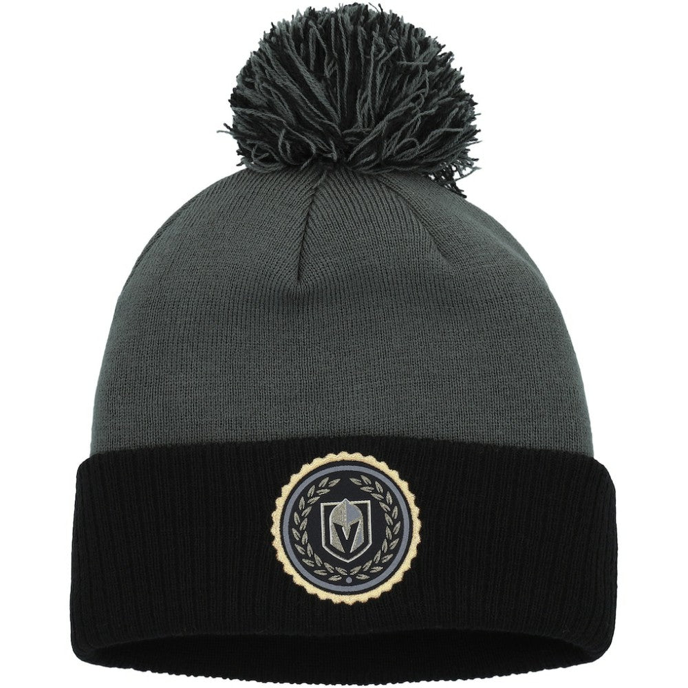 Vegas Golden Knights adidas Women's Laurel Cuffed Knit Hat with Pom - Gray - NHL