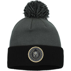 Vegas Golden Knights adidas Women's Laurel Cuffed Knit Hat with Pom - Gray - NHL
