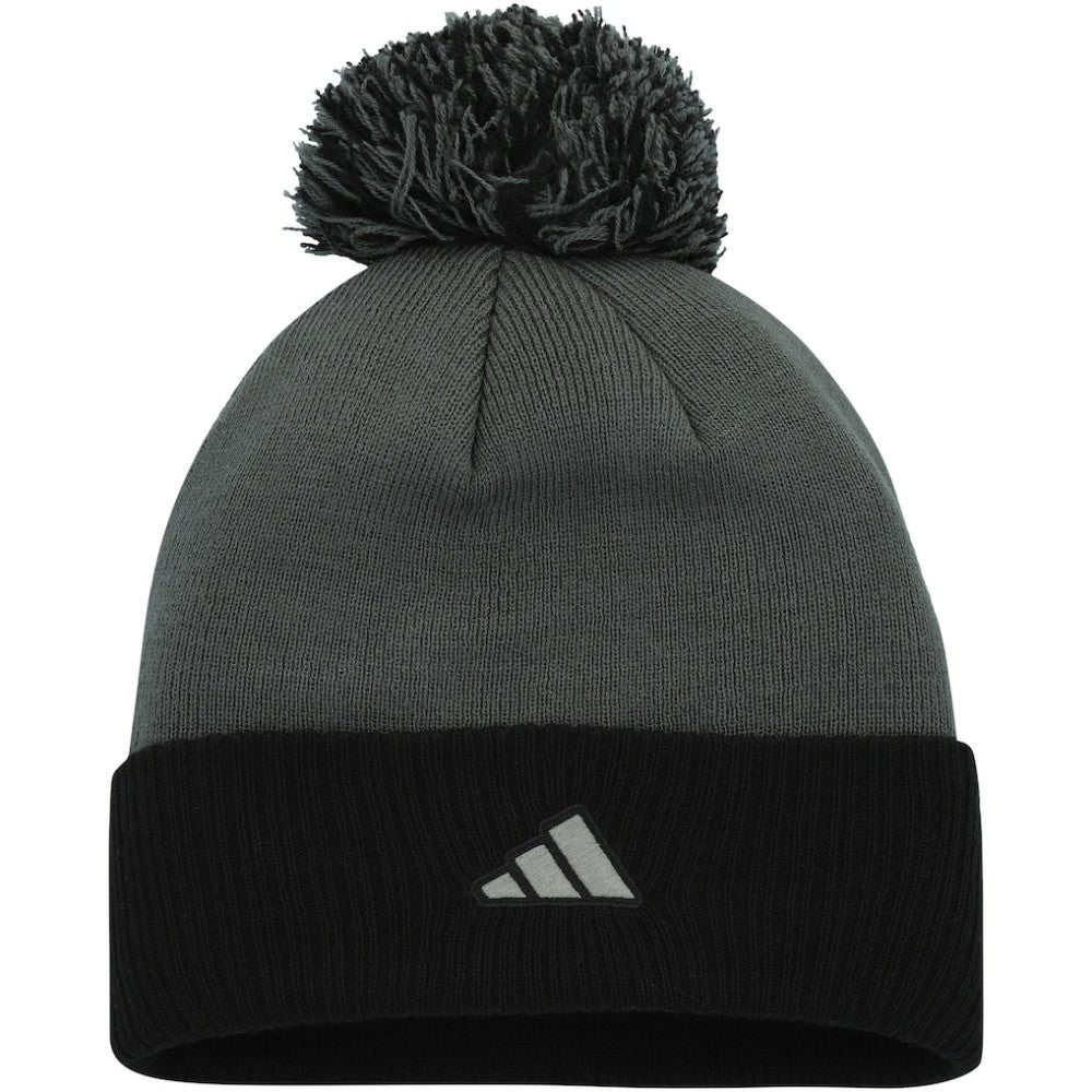 Vegas Golden Knights adidas Women's Laurel Cuffed Knit Hat with Pom - Gray - NHL
