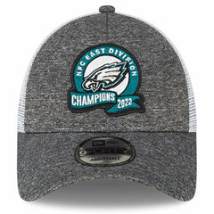 Philadelphia Eagles New Era 2022 NFC East Division Champions Locker Room 9FORTY Adjustable Hat Heather Gray | NFL