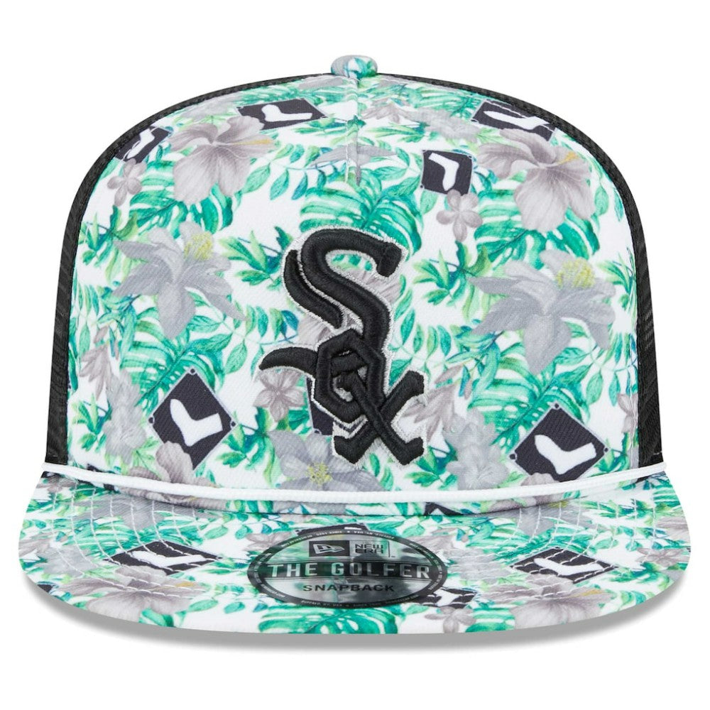 Chicago White Sox New Era Tropic Floral Golfer Lightly Structured Snapback Hat Hats - MLB