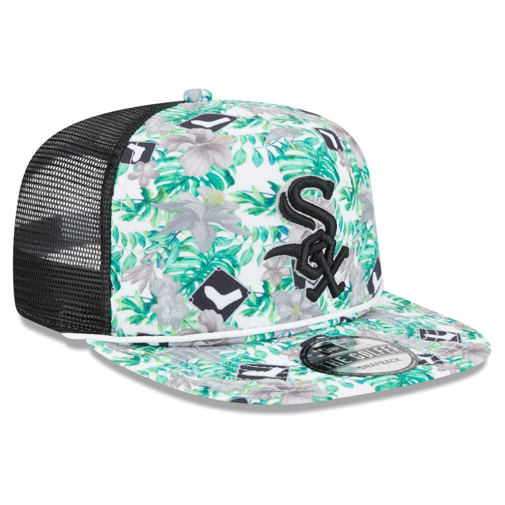 Chicago White Sox New Era Tropic Floral Golfer Lightly Structured Snapback Hat Hats - MLB
