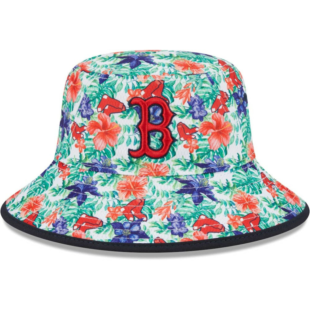 Boston Red Sox New Era Tropic Floral Bucket Hat Hats - MLB