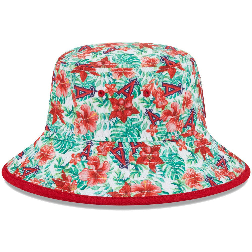 Los Angeles Angels New Era Tropic Floral Bucket Hat Hats - MLB