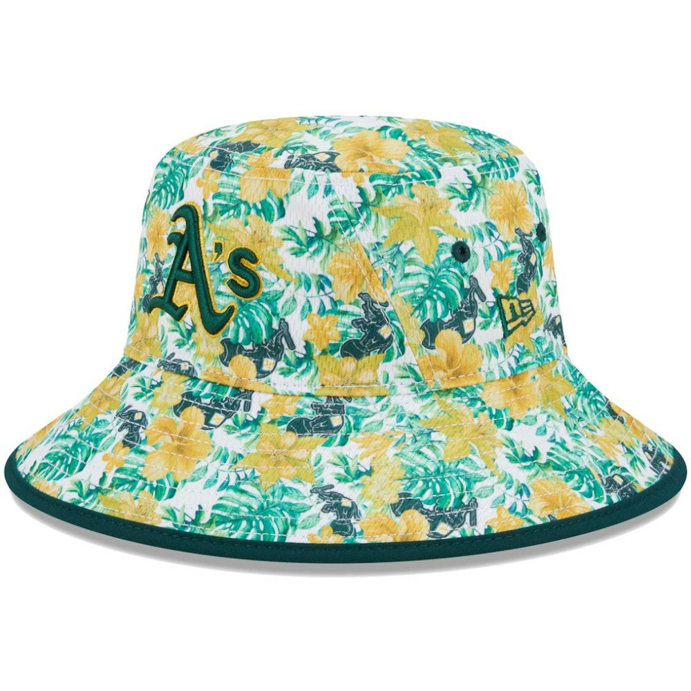 Athletics New Era Tropic Floral Bucket Hat Hats - MLB