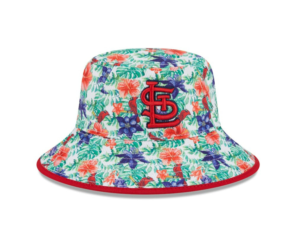 St. Louis Cardinals New Era Tropic Floral Bucket Hat Hats - MLB