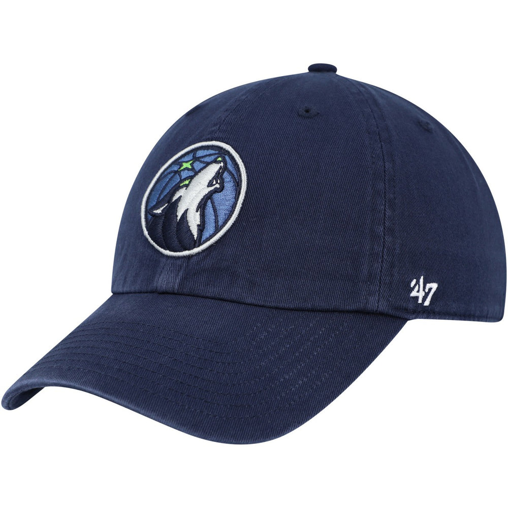 Minnesota Timberwolves '47 Core Logo Clean Up Adjustable Hat Navy - NBA