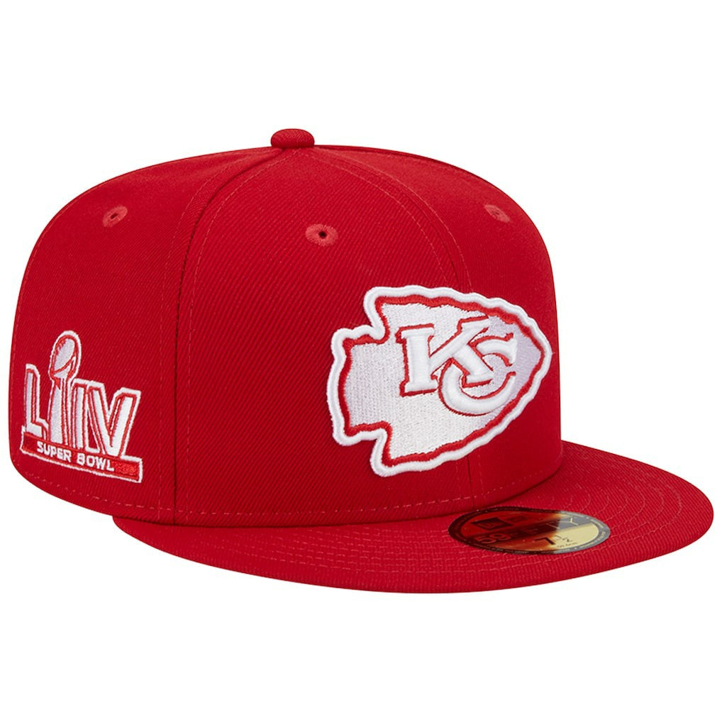 Kansas City Chiefs New Era Super Bowl LIV Main Patch 59FIFTY Fitted Hat Scarlet | NFL