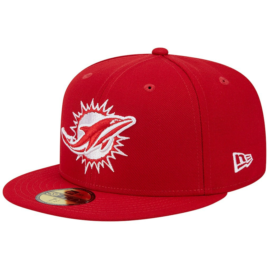 Miami Dolphins New Era 1993 Hawaii Pro Bowl Main Patch 59FIFTY Fitted Hat Scarlet | NFL