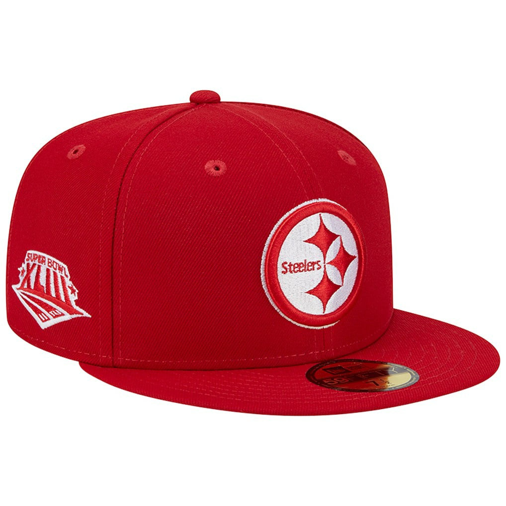Pittsburgh Steelers New Era Super Bowl XLIII Main Patch 59FIFTY Fitted Hat Scarlet | NFL