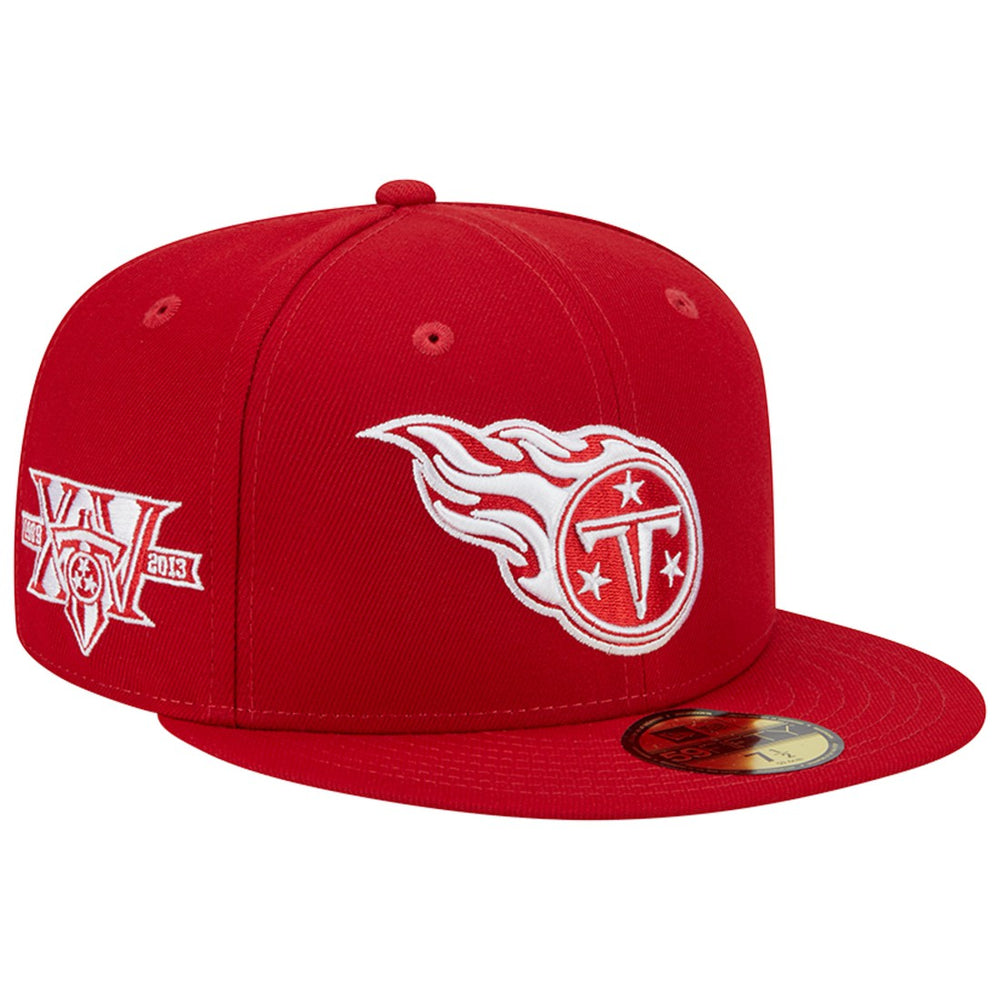 Tennessee Titans New Era 15 Years Main Patch 59FIFTY Fitted Hat Scarlet | NFL