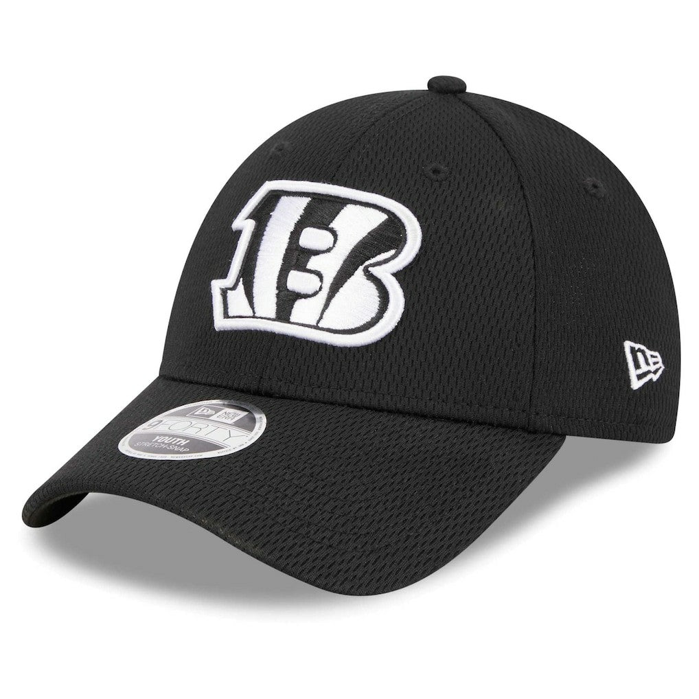 Cincinnati Bengals New Era Youth Main B-Dub 9FORTY Adjustable Hat Black | NFL