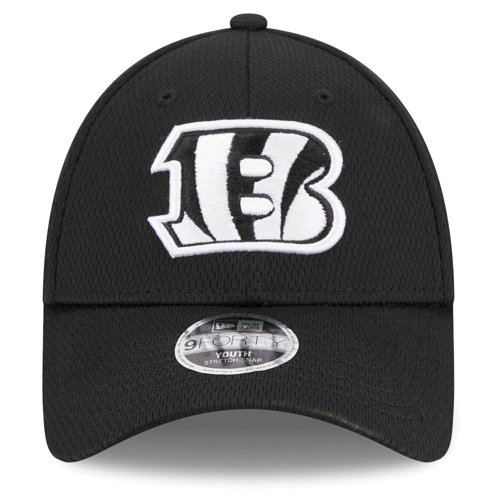 Cincinnati Bengals New Era Youth Main B-Dub 9FORTY Adjustable Hat Black | NFL