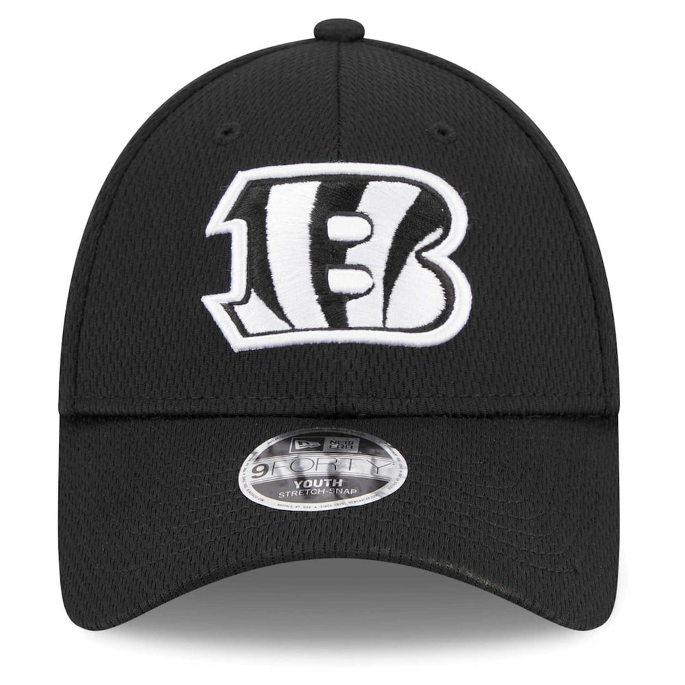 Cincinnati Bengals New Era Youth Main B-Dub 9FORTY Adjustable Hat Black | NFL