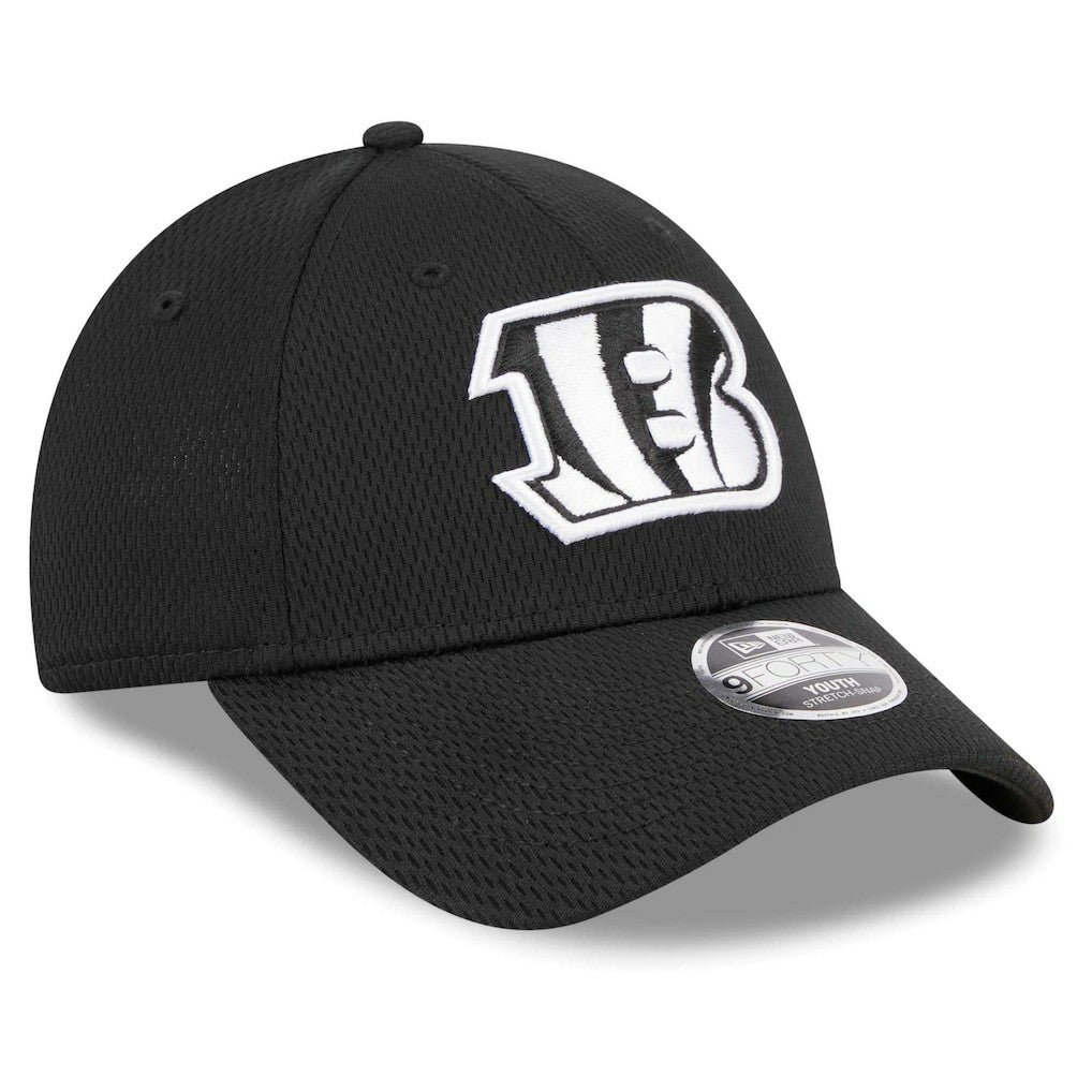 Cincinnati Bengals New Era Youth Main B-Dub 9FORTY Adjustable Hat Black | NFL