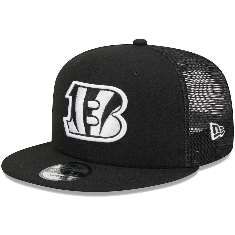 Cincinnati Bengals New Era Main Trucker 9FIFTY Snapback Hat Black | NFL