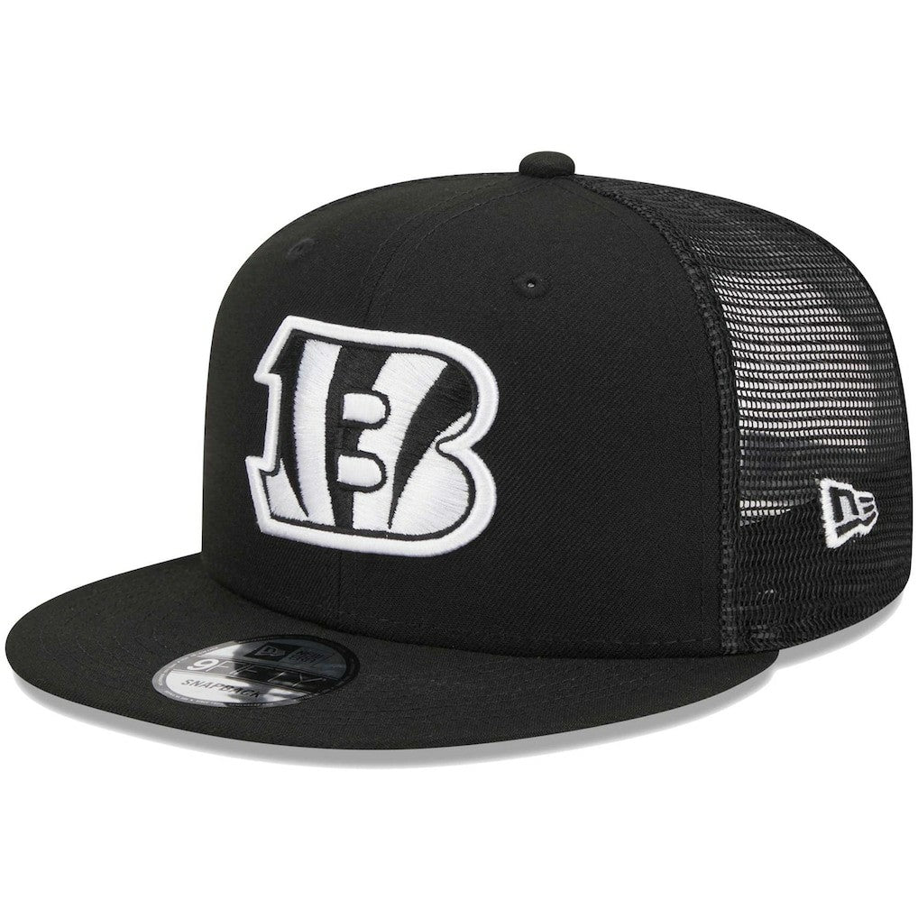 Cincinnati Bengals New Era Main Trucker 9FIFTY Snapback Hat Black | NFL