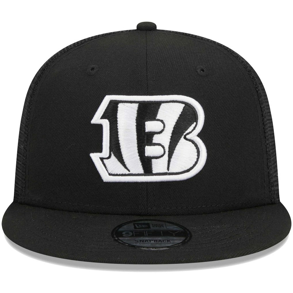 Cincinnati Bengals New Era Main Trucker 9FIFTY Snapback Hat Black | NFL