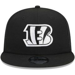 Cincinnati Bengals New Era Main Trucker 9FIFTY Snapback Hat Black | NFL