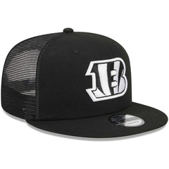 Cincinnati Bengals New Era Main Trucker 9FIFTY Snapback Hat Black | NFL