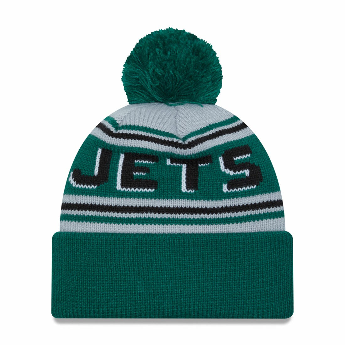 New York Jets New Era Main Cuffed Knit Hat with Pom Green | NFL