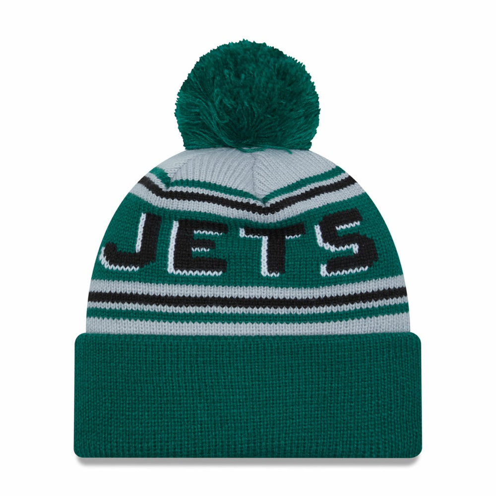 New York Jets New Era Main Cuffed Knit Hat with Pom Green | NFL