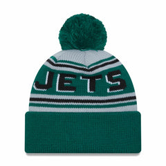 New York Jets New Era Main Cuffed Knit Hat with Pom Green | NFL