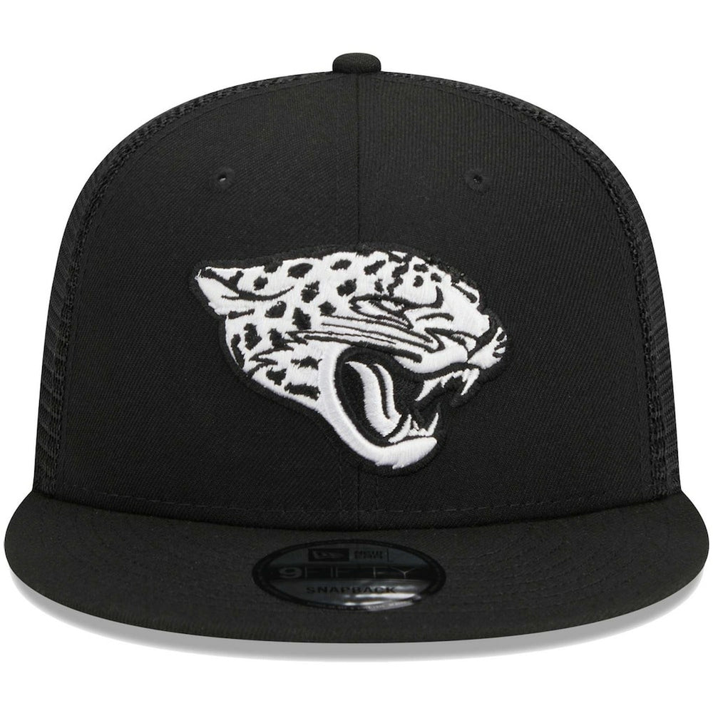 Jacksonville Jaguars New Era Main Trucker 9FIFTY Snapback Hat Black | NFL