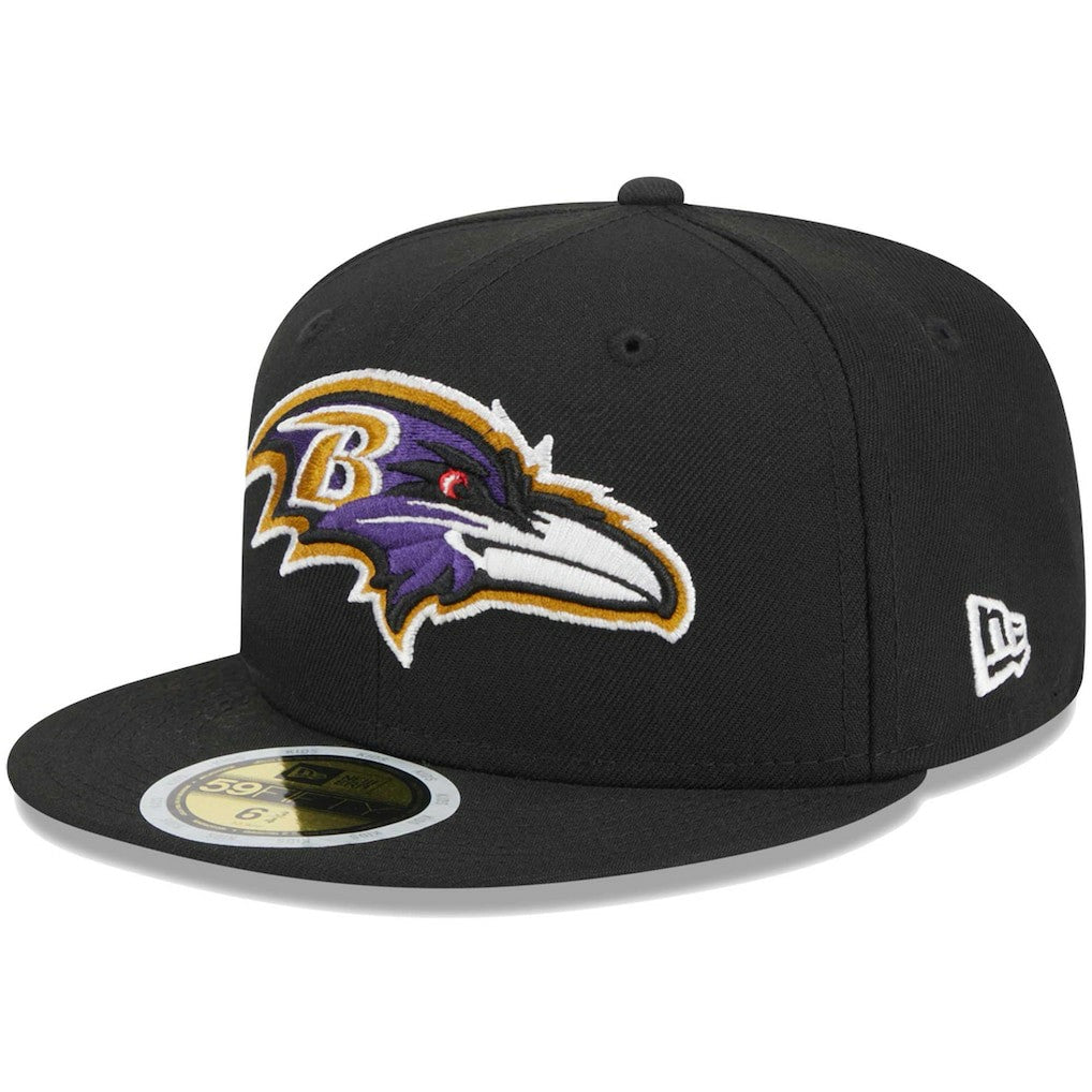 Baltimore Ravens New Era Youth Main 59FIFTY Fitted Hat Black | NFL