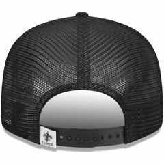 New Orleans Saints New Era Main Trucker 9FIFTY Snapback Hat Black | NFL