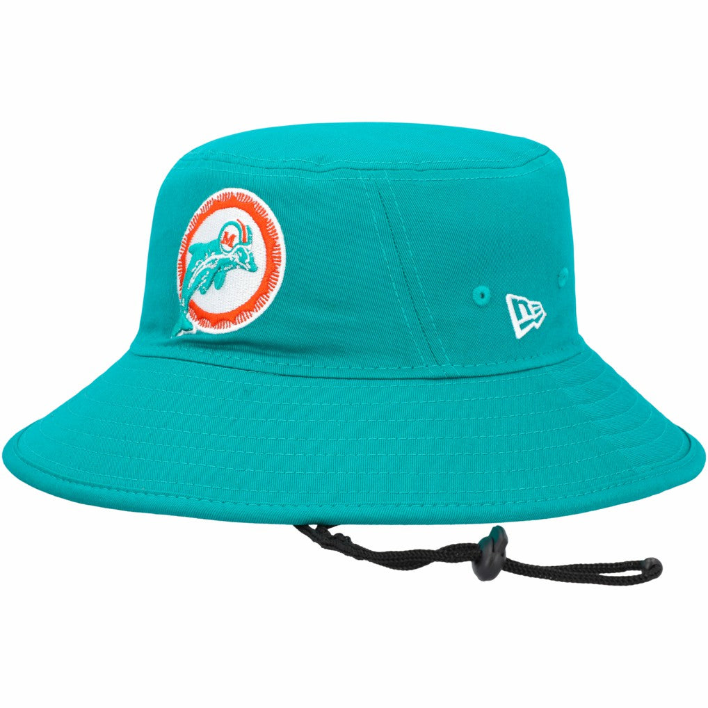 Miami Dolphins New Era Throwback Logo Main Bucket Hat Aqua | NFL