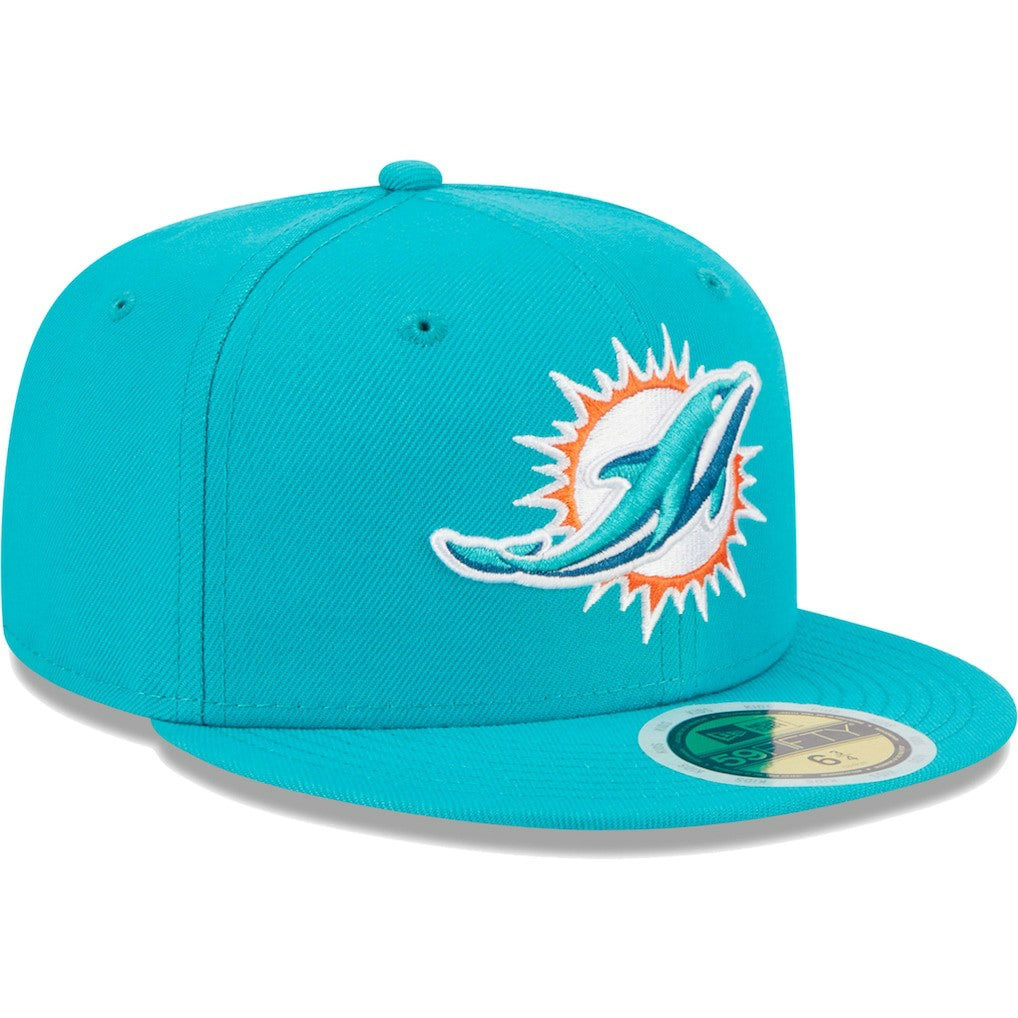 Miami Dolphins New Era Youth Main 59FIFTY Fitted Hat Aqua | NFL