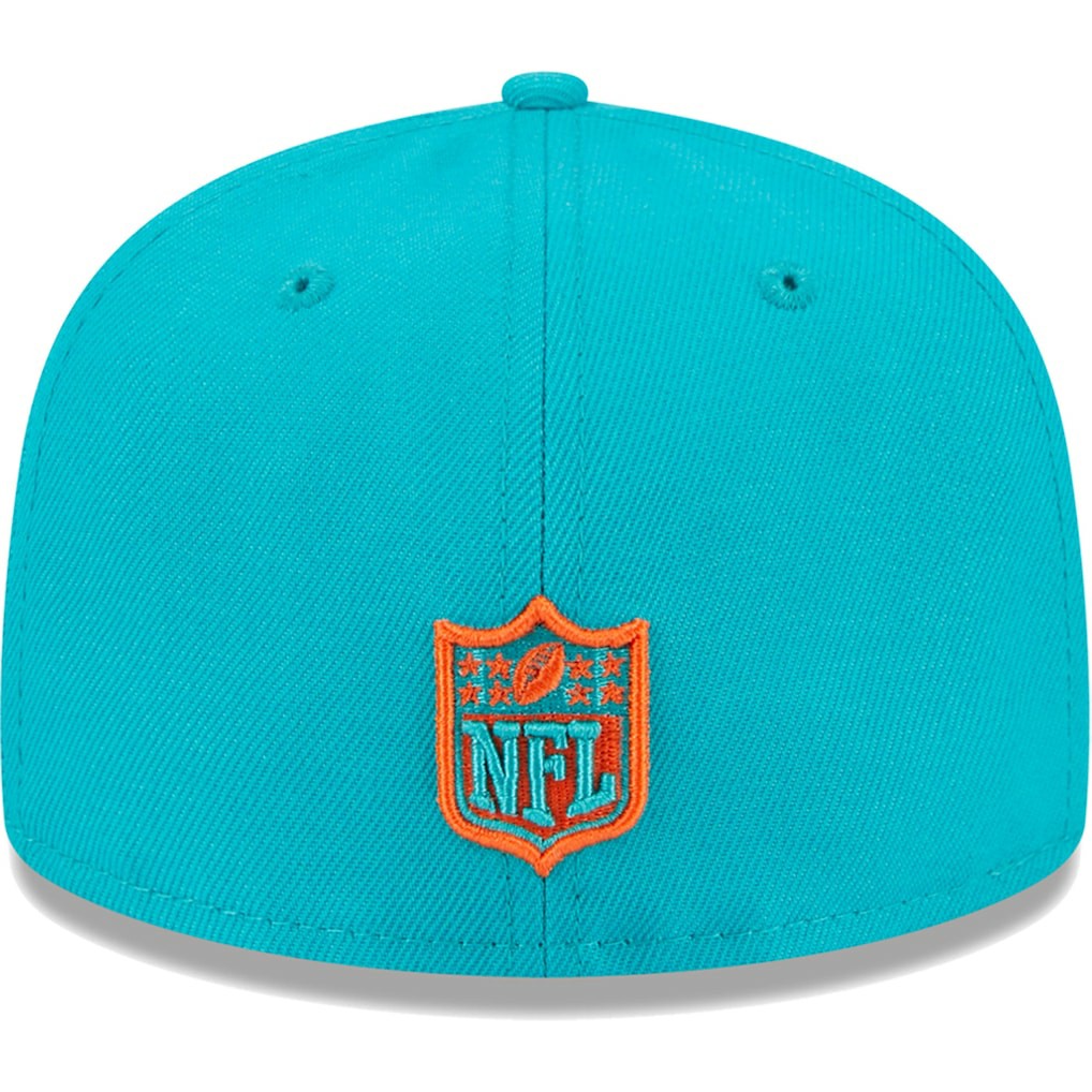 Miami Dolphins New Era Youth Main 59FIFTY Fitted Hat Aqua | NFL