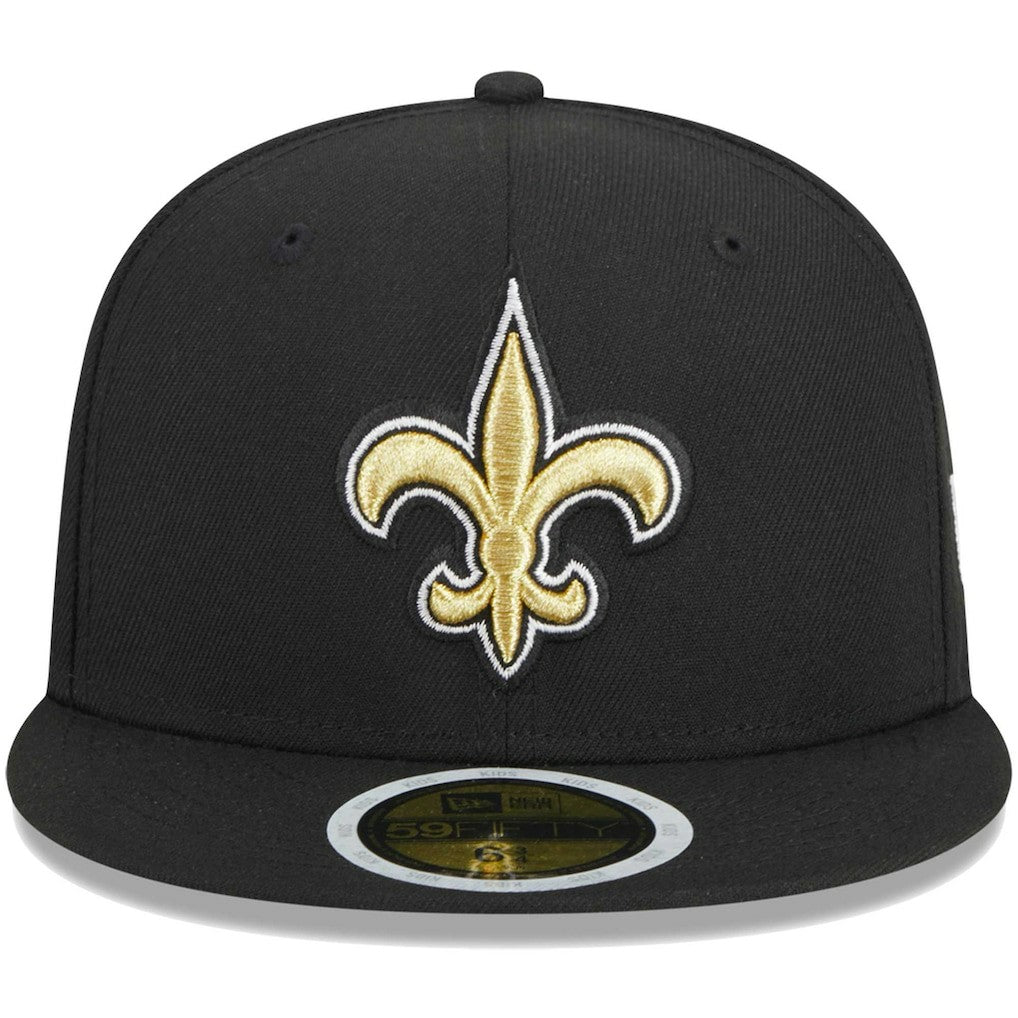New Orleans Saints New Era Youth Main 59FIFTY Fitted Hat Black | NFL