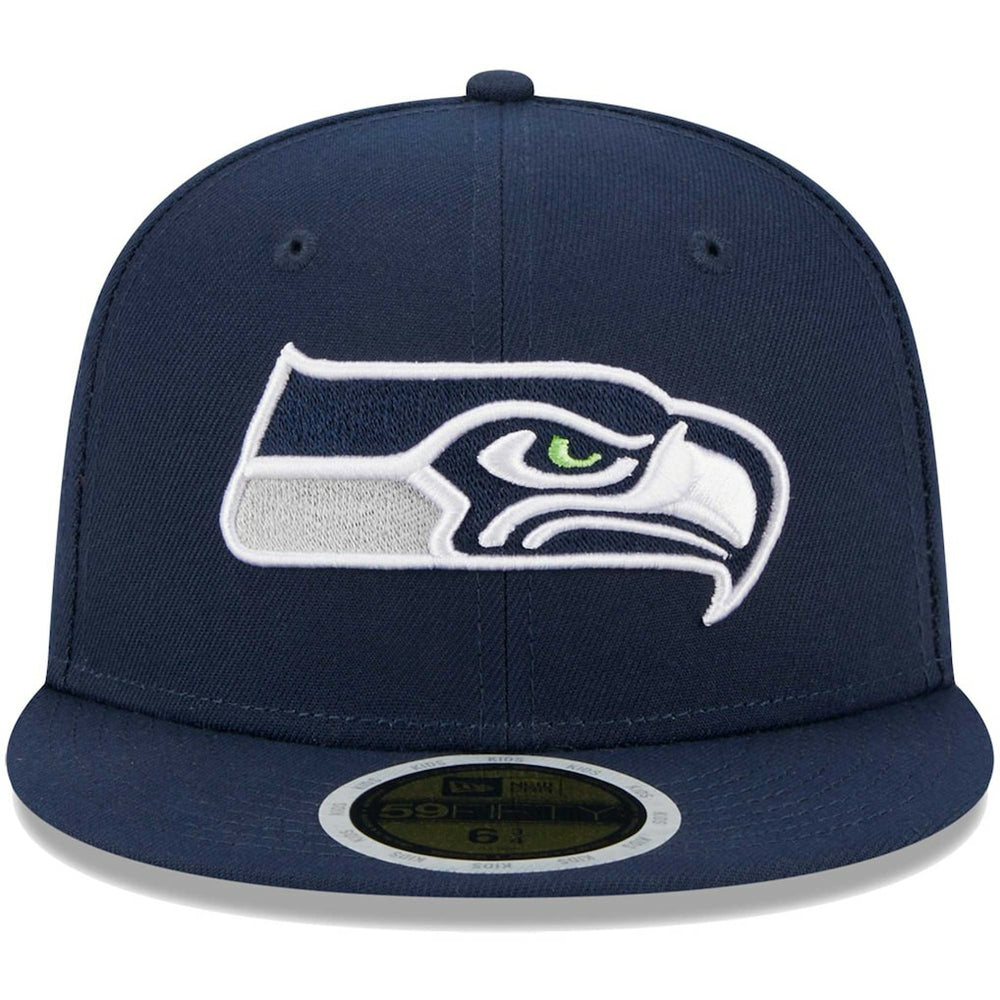 Seattle Seahawks New Era Youth Main 59FIFTY Fitted Hat College Navy | NFL
