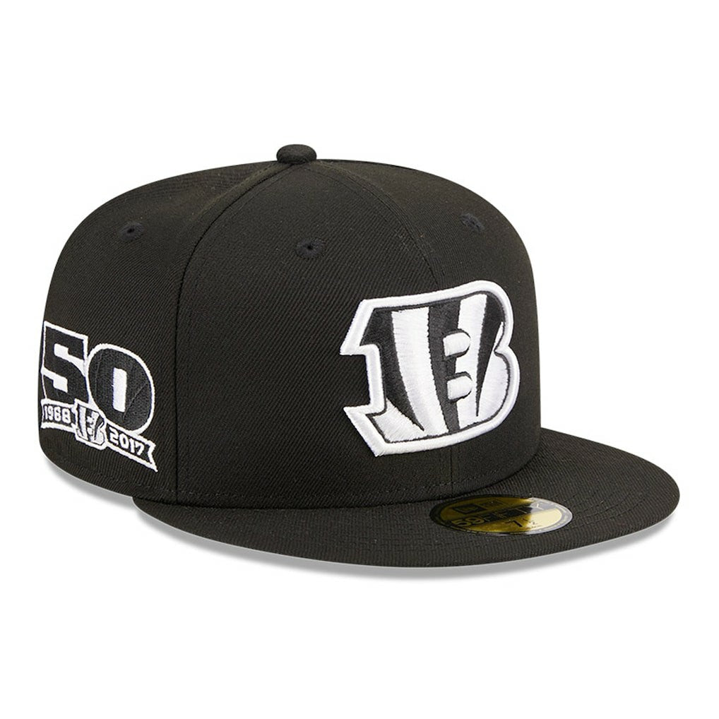 Cincinnati Bengals New Era Main Patch 59FIFTY Fitted Hat Black | NFL
