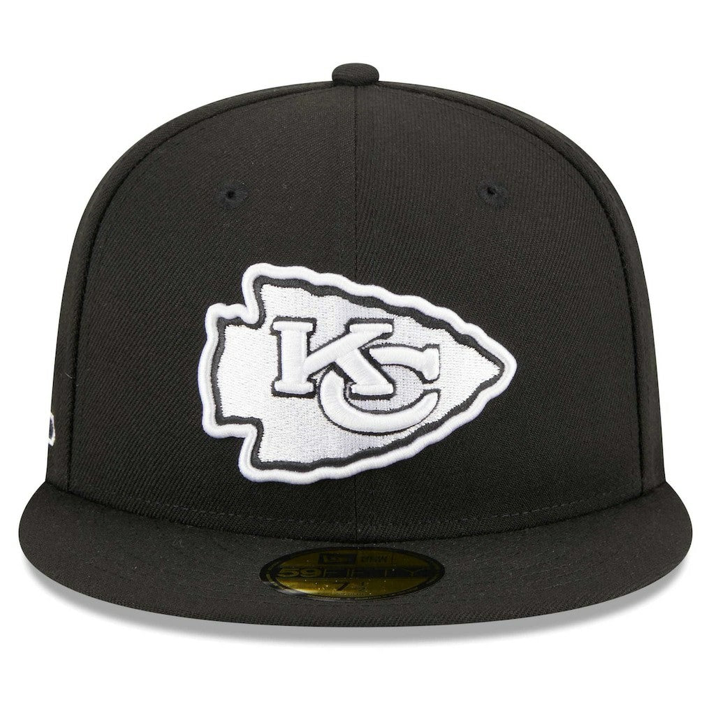 Kansas City Chiefs New Era Main Patch 59FIFTY Fitted Hat Black | NFL