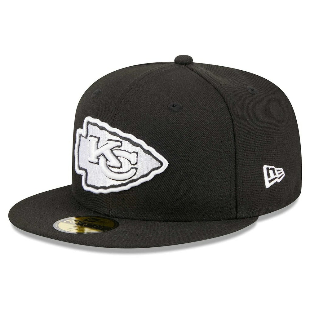 Kansas City Chiefs New Era Main Patch 59FIFTY Fitted Hat Black | NFL