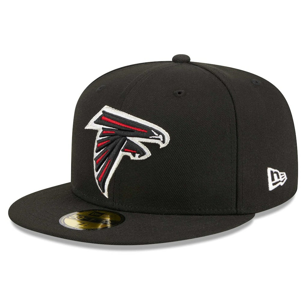 Atlanta Falcons New Era Main Patch 59FIFTY Fitted Hat Black | NFL