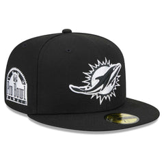 Miami Dolphins New Era Main Patch 59FIFTY Fitted Hat Black | NFL
