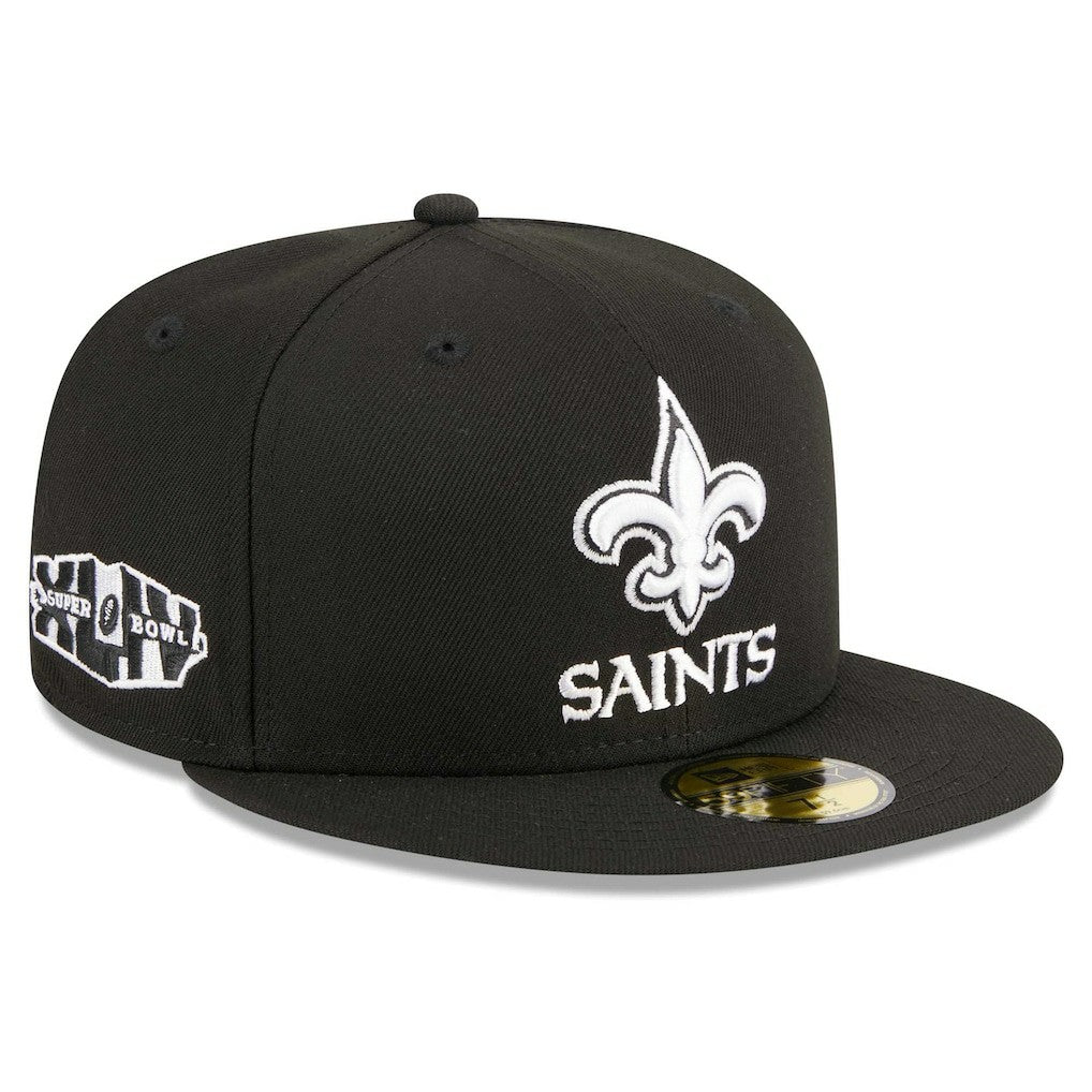 New Orleans Saints New Era Main Patch 59FIFTY Fitted Hat Black | NFL